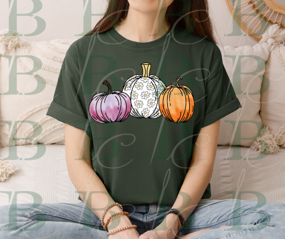 White Daisies Pumpkin T-Shirt