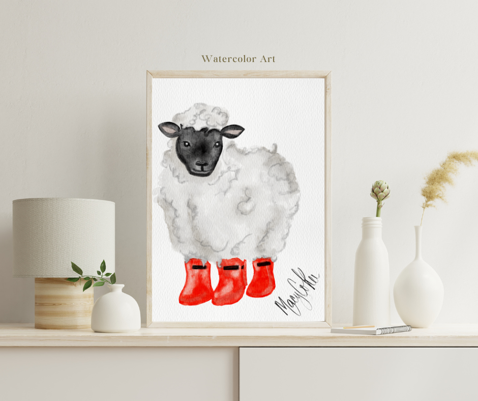 Watercolor Barnyard Animals, Digital Download