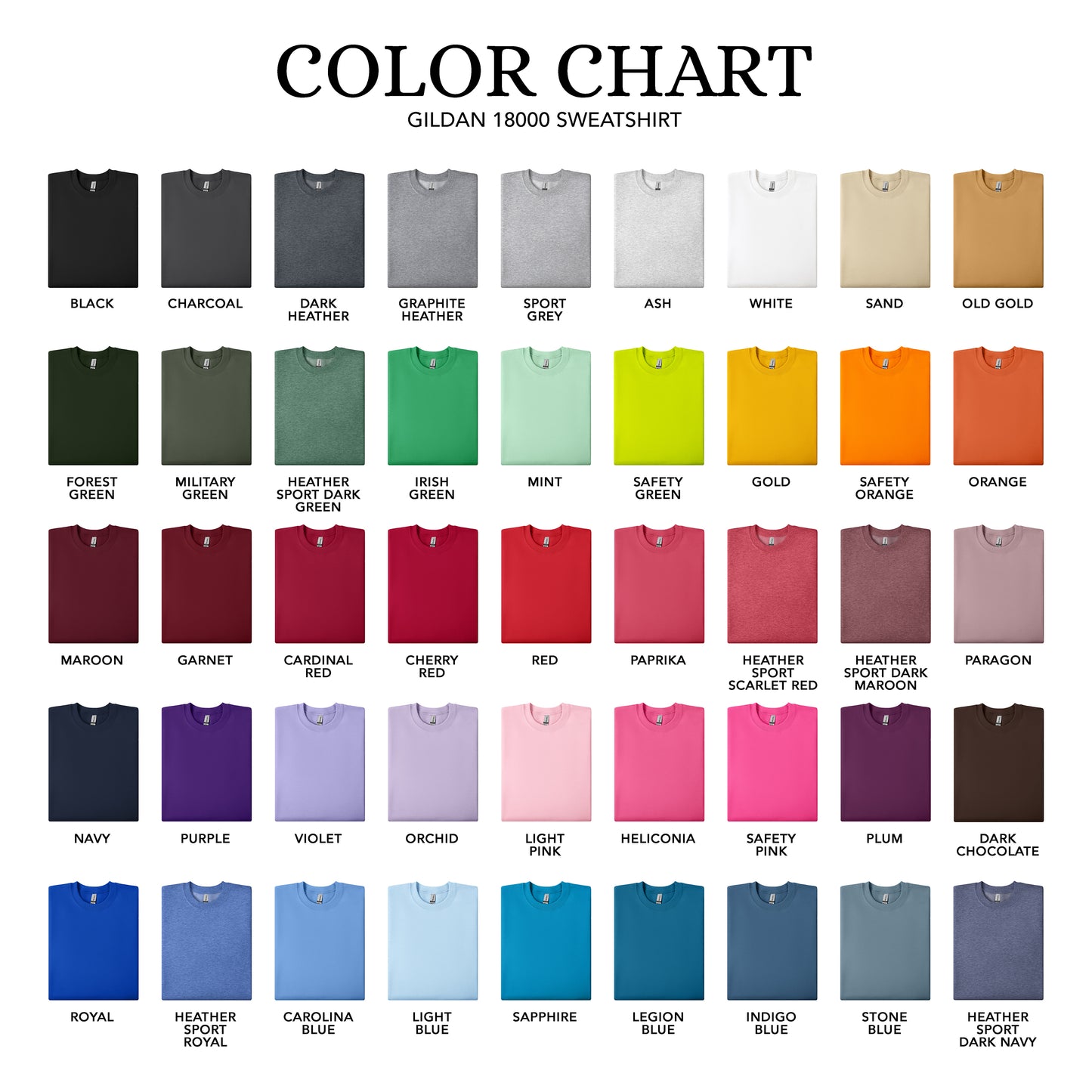 Monochromatic Sweatshirts