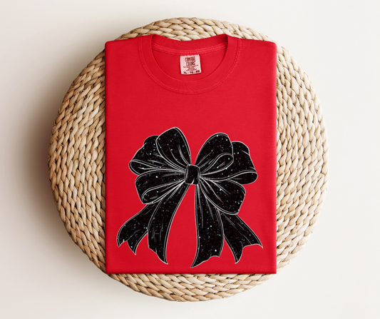 Glitter Bow Coquette T-Shirt