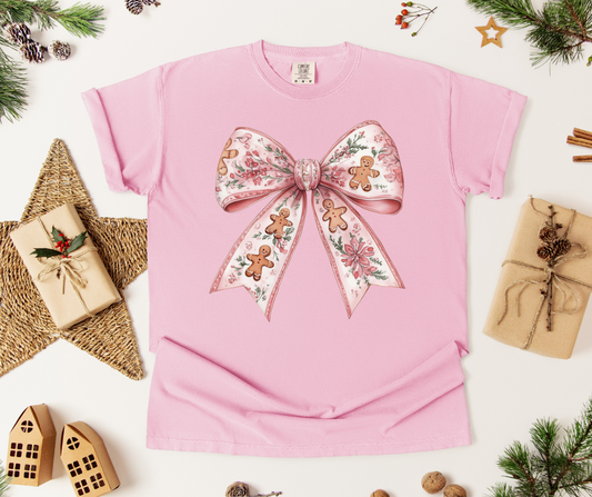 Gingerbread Bow, Pink T-Shirt/Sweatshirt