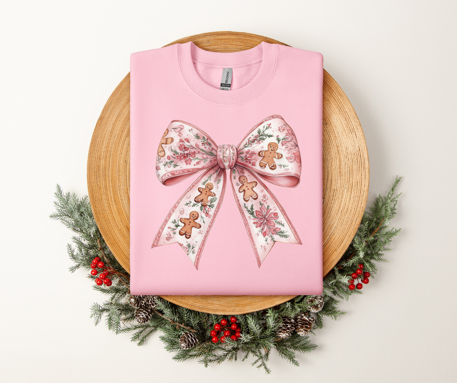 Gingerbread Bow, Pink T-Shirt/Sweatshirt