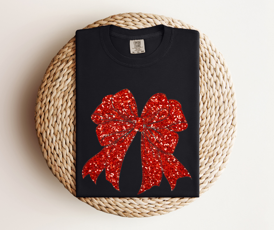 Glitter Bow Coquette T-Shirt