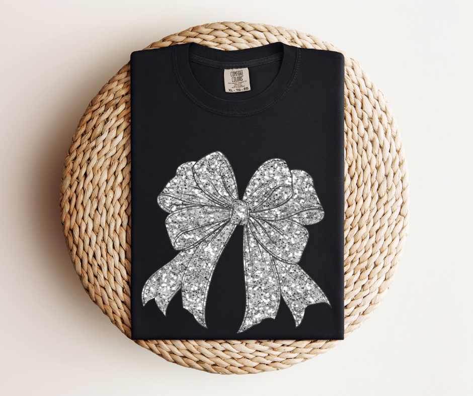 Glitter Bow Coquette T-Shirt