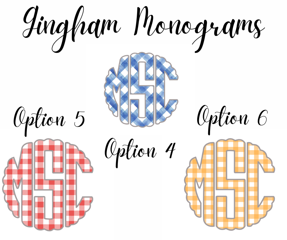 Gingham Monogram Crewneck