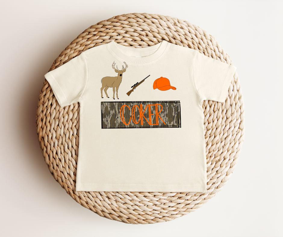Camo Hunting Personalized Boys T