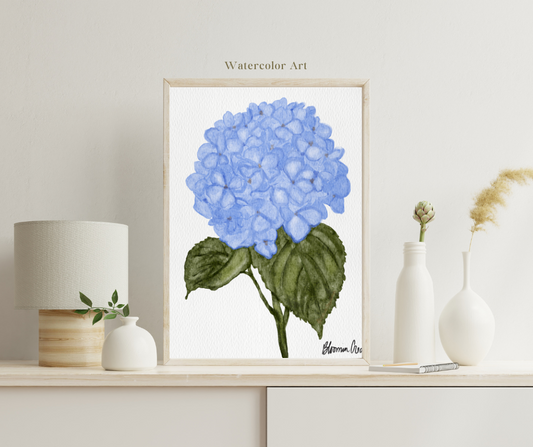 Watercolor Hydrangea, Digital Download