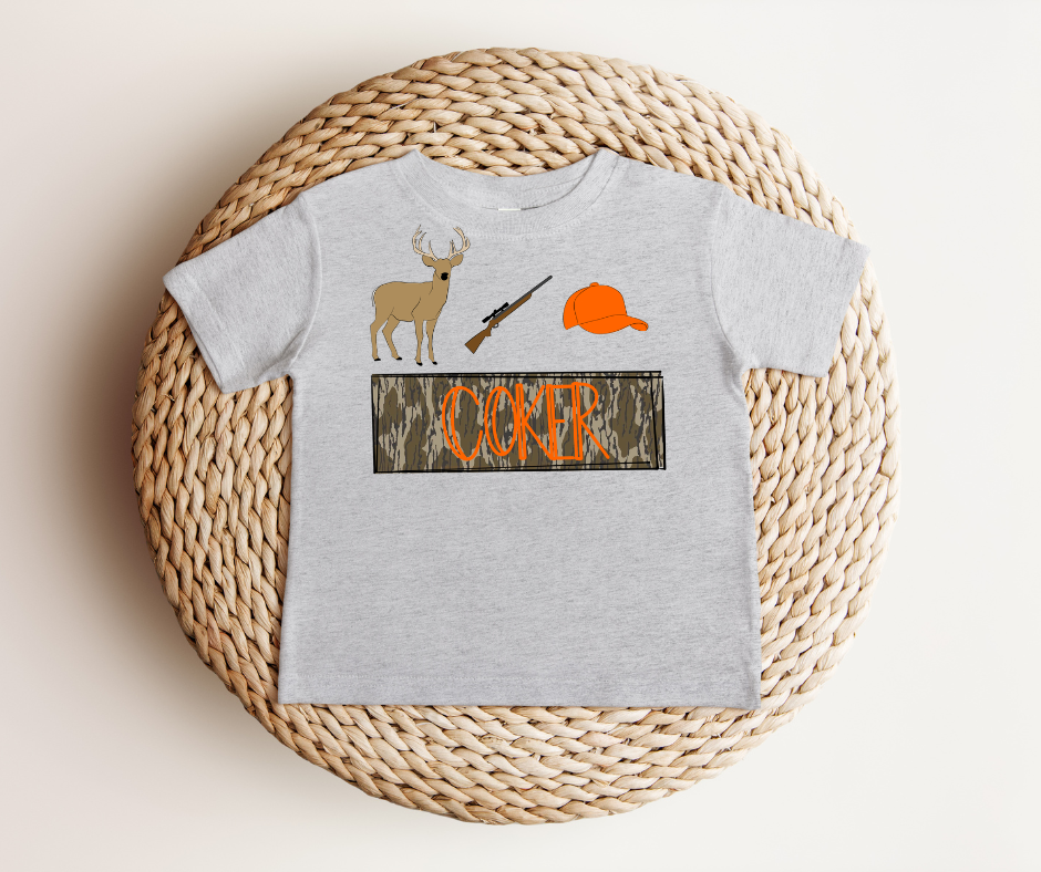 Camo Hunting Personalized Boys T
