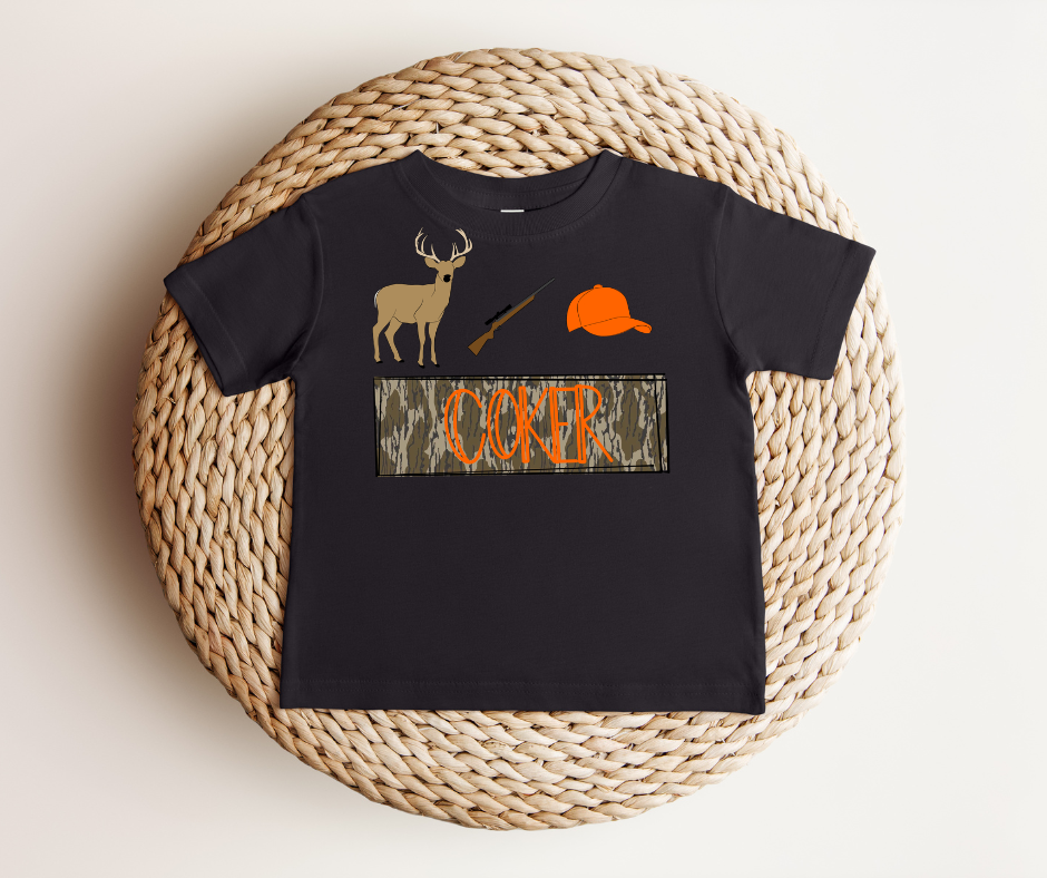 Camo Hunting Personalized Boys T