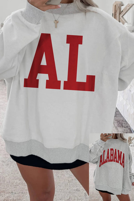 LDC Reversible Printed Ribbed Patchwork Mock Neck Sweatshirt
