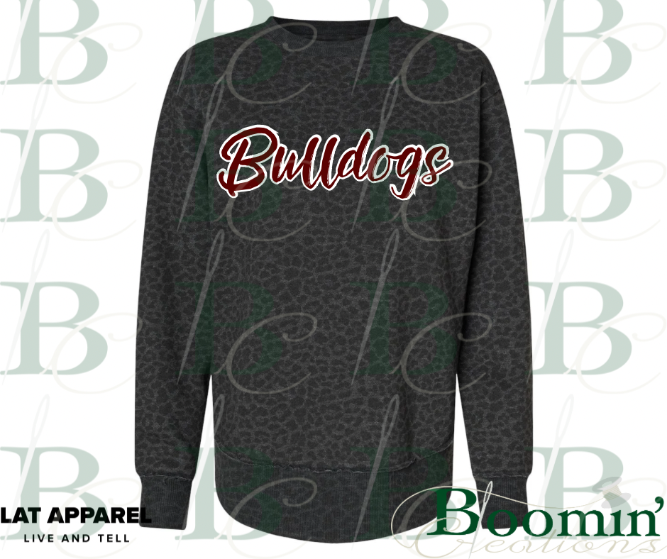 Bulldogs Leopard Print Tunic Pullover