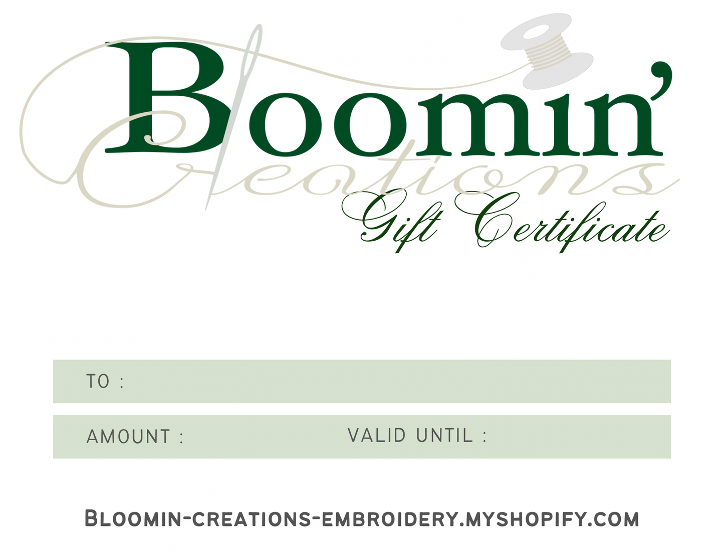 Bloomin' Creations Gift Cards