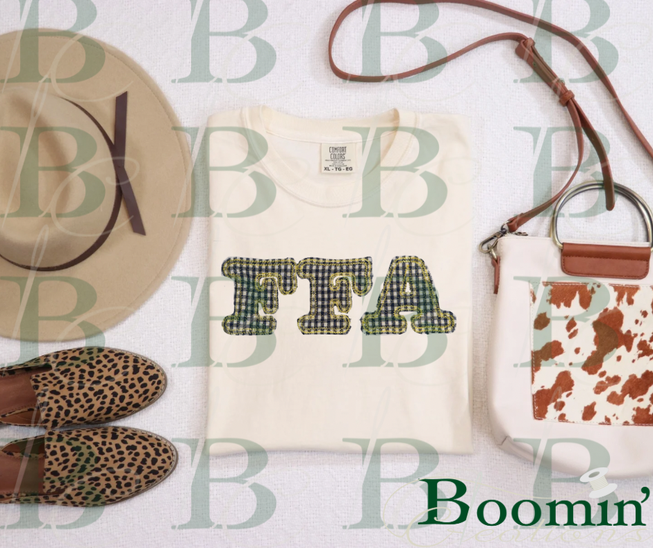 Quilted FFA Gingham T-Shirt