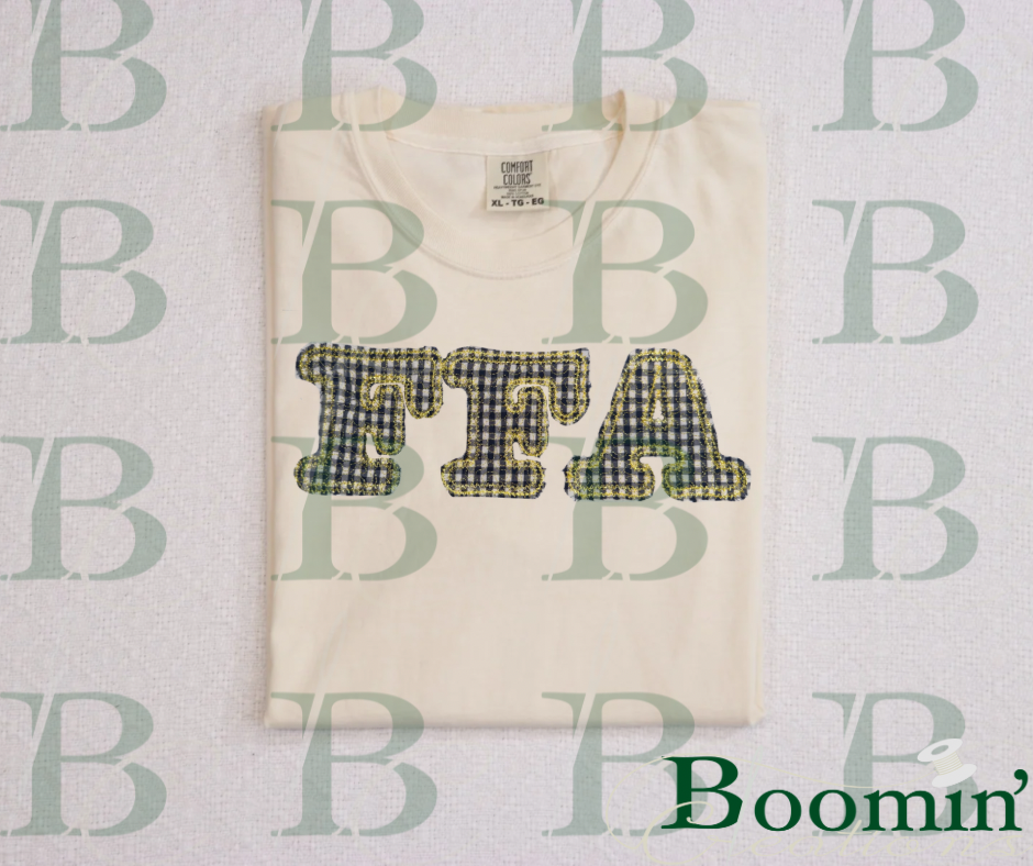 Quilted FFA Gingham T-Shirt