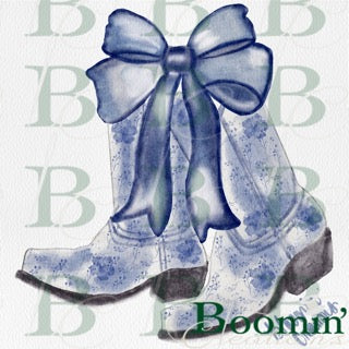 Watercolor Chinoiserie Boots, Digital Download