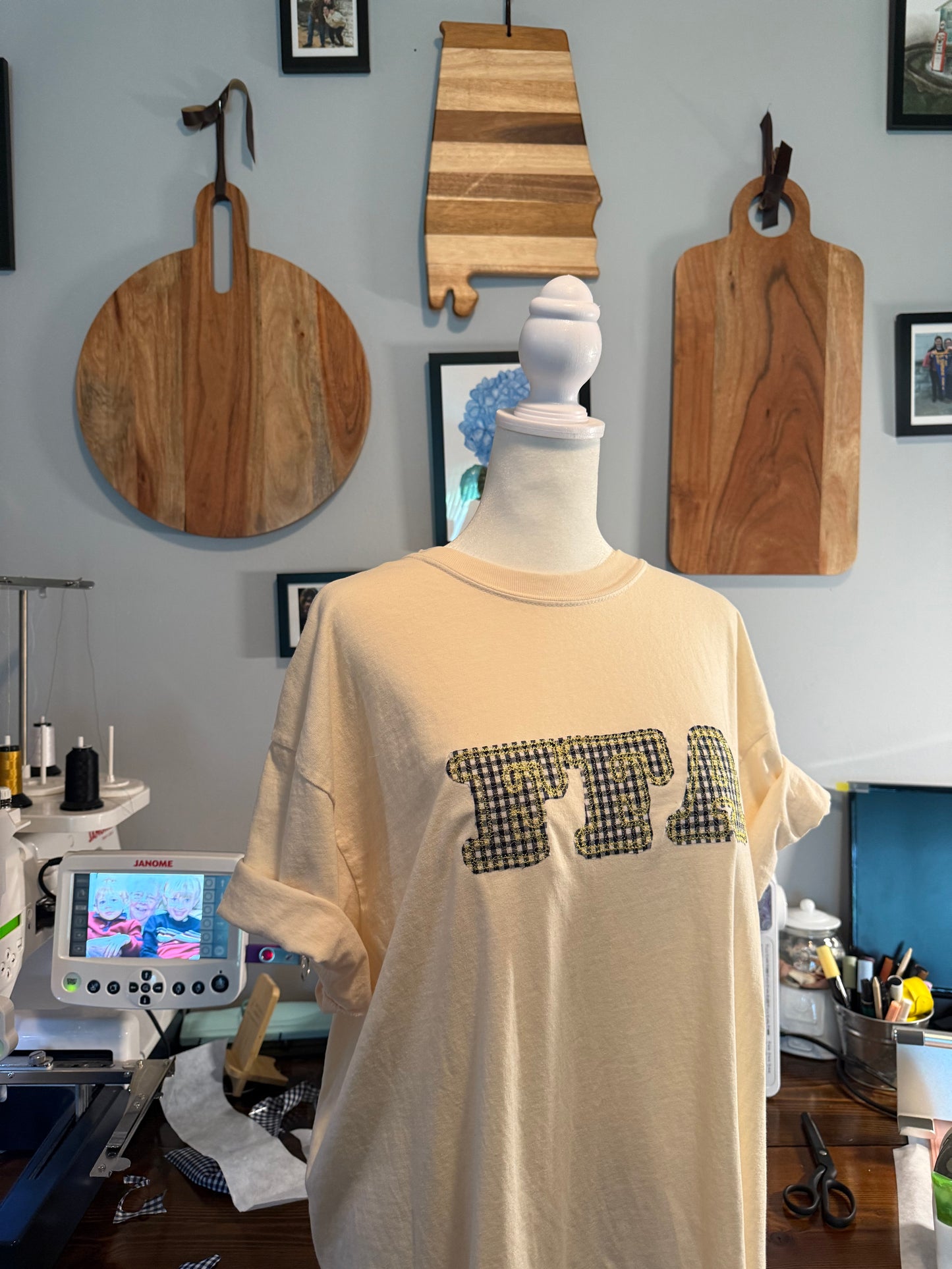 Quilted FFA Gingham T-Shirt