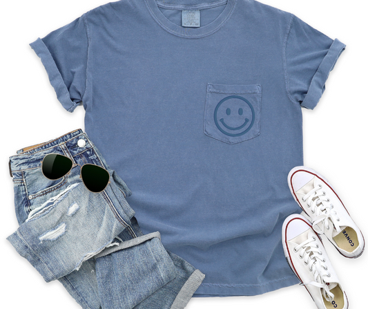 Smiley Face Pocket T-Shirt
